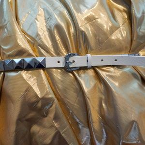 Michael Kors Studded White Belt